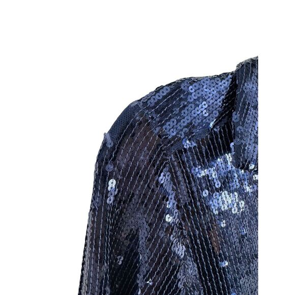 Free People Women's Navy Sophie Sequin A-Line Style‎ Mini Dress Size Small FLAW - Picture 5 of 10